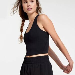 Calia Energize Medium Pure Black Low Support Crop Top